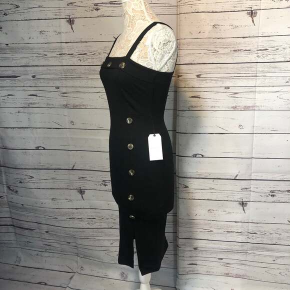 NWT STELLA LUCE Straight Pencil Silhouette Black Sexy Dress size medium - Picture 7 of 11